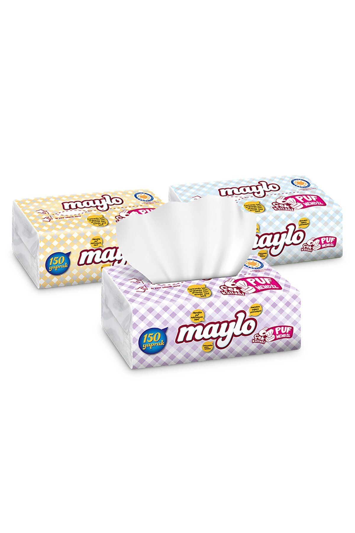 Maylo Puf Mendil 150'lü &3 Paket