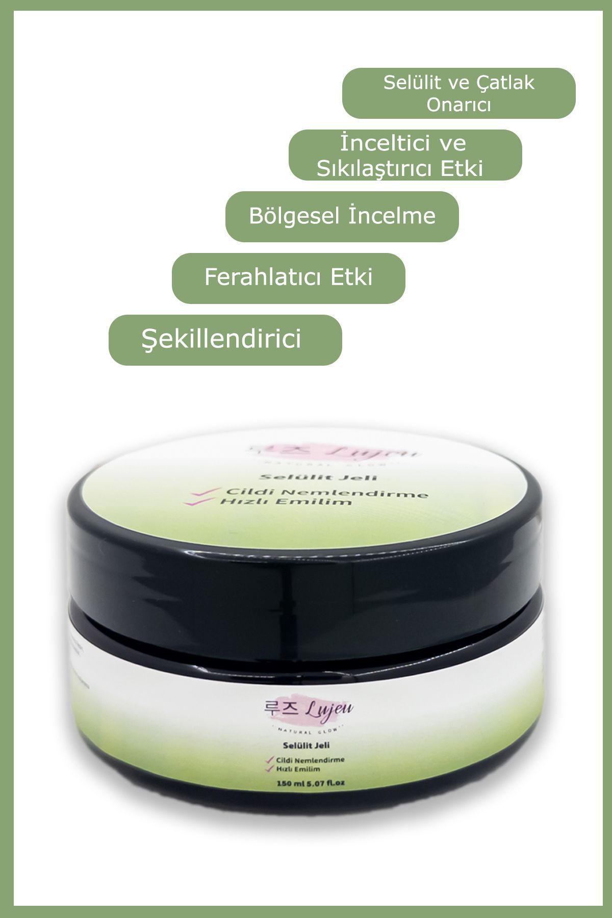 Lujeu Selülit Ve Çatlak Giderici Vücut Şekillendirici Sıkılaştırıcı Selülit Jeli 150 Ml
