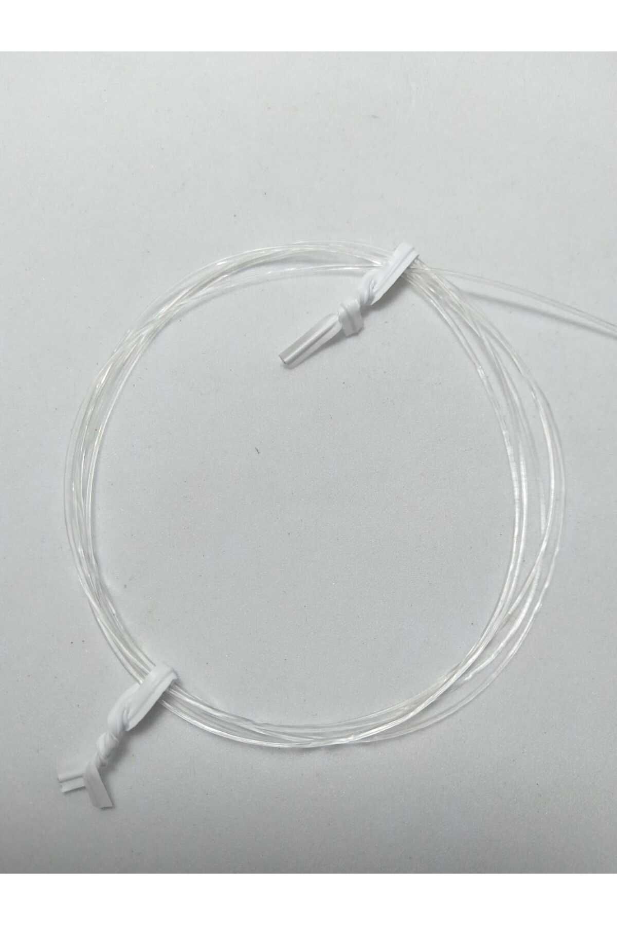 0.8 Mm Şeffaf Lastik Misina 1 Metre Bileklik Tesbih Ipi Misinası