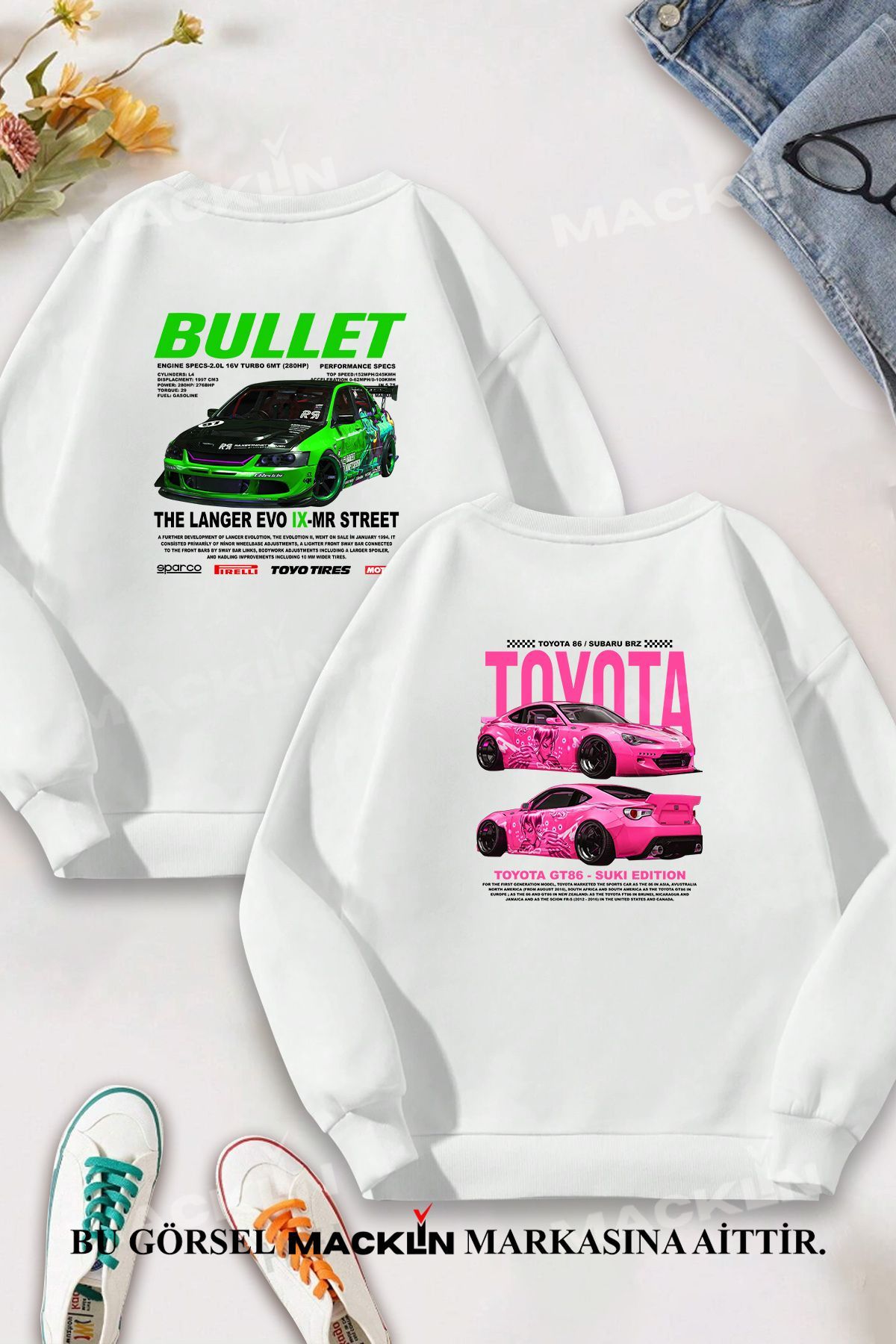 macklin Set De 2 Hanorace Cu Imprimeu Bullet Suki Back Evo-ix Fast And Furious - Combinație De Cuplu Iubit Unisex - XL