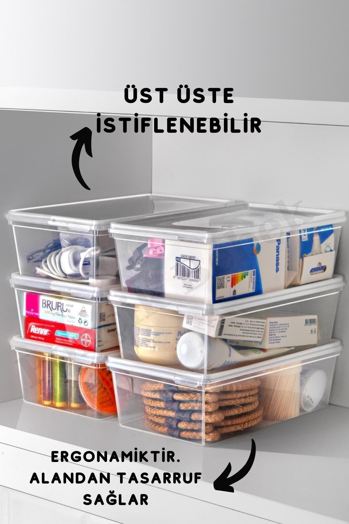 PONÇİK STORE-Set of 10 with 2Lt Capacity - Storage Container Suitable for Deep Freezer 4