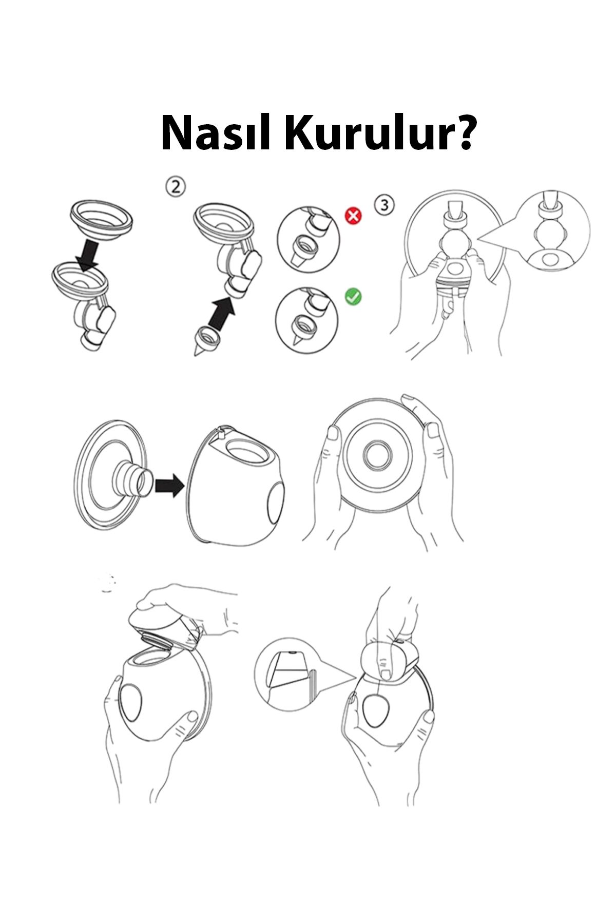 Bebebao P1 X 2 Adet Giyilebilir Elektrikli Göğüs Ve Süt Sağma Pompası 240ml Otomatik (TÜRKİYE GARANTİLİ) fotoğrafı 5 (önizleme)