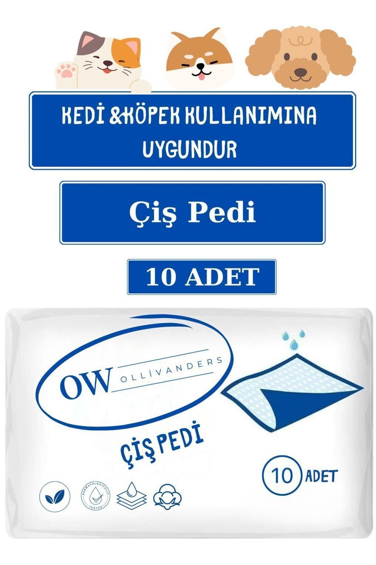 Kedi Köpek Çiş Pedi 60x90cm 10 Adet