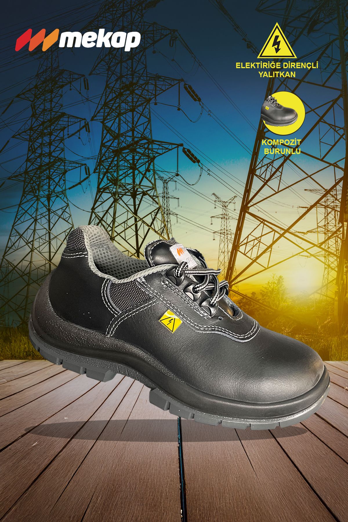  کفش کار برقکاری با پنجه کامپوزیت Mekap Policap 294 S2 SRC