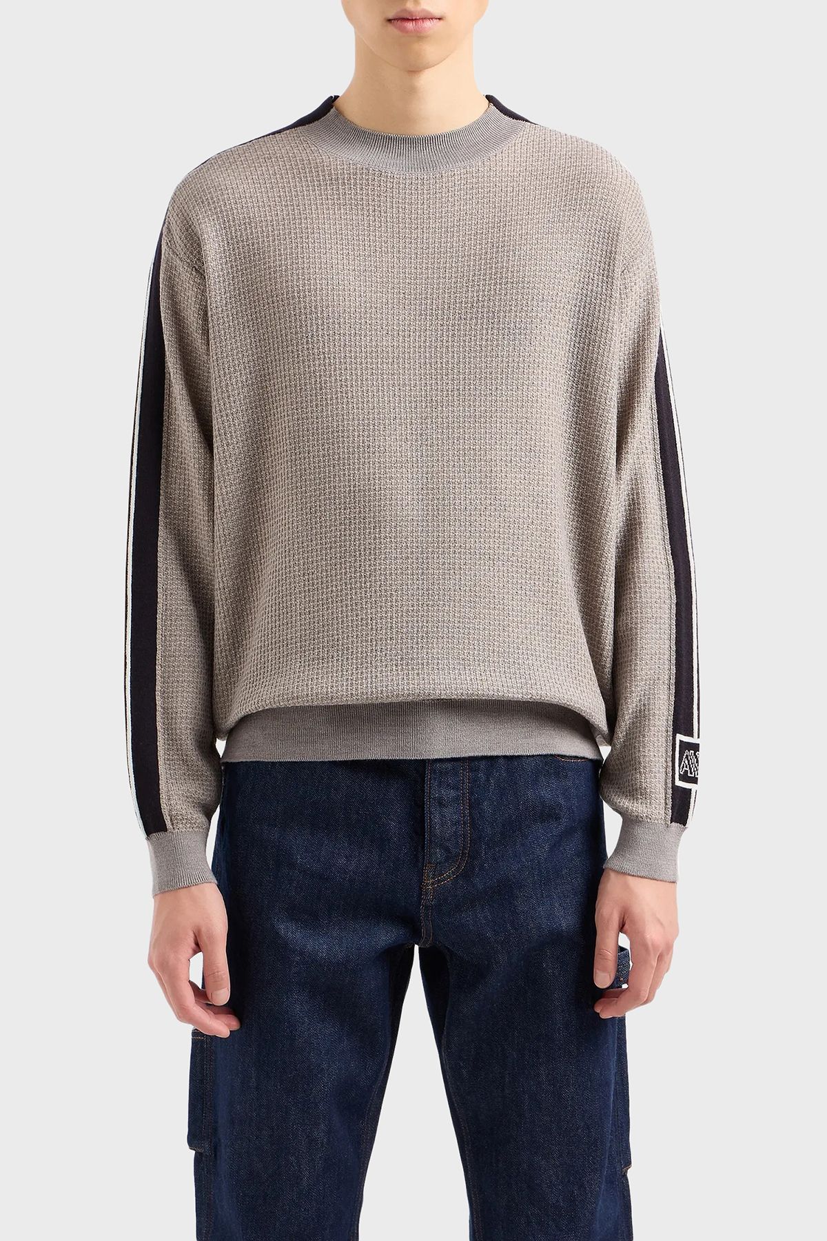 ژاکت یقه ای پشمی معمولی ژاکت مردانه 6DZM2X ZM4MZ 4791 Armani Exchange