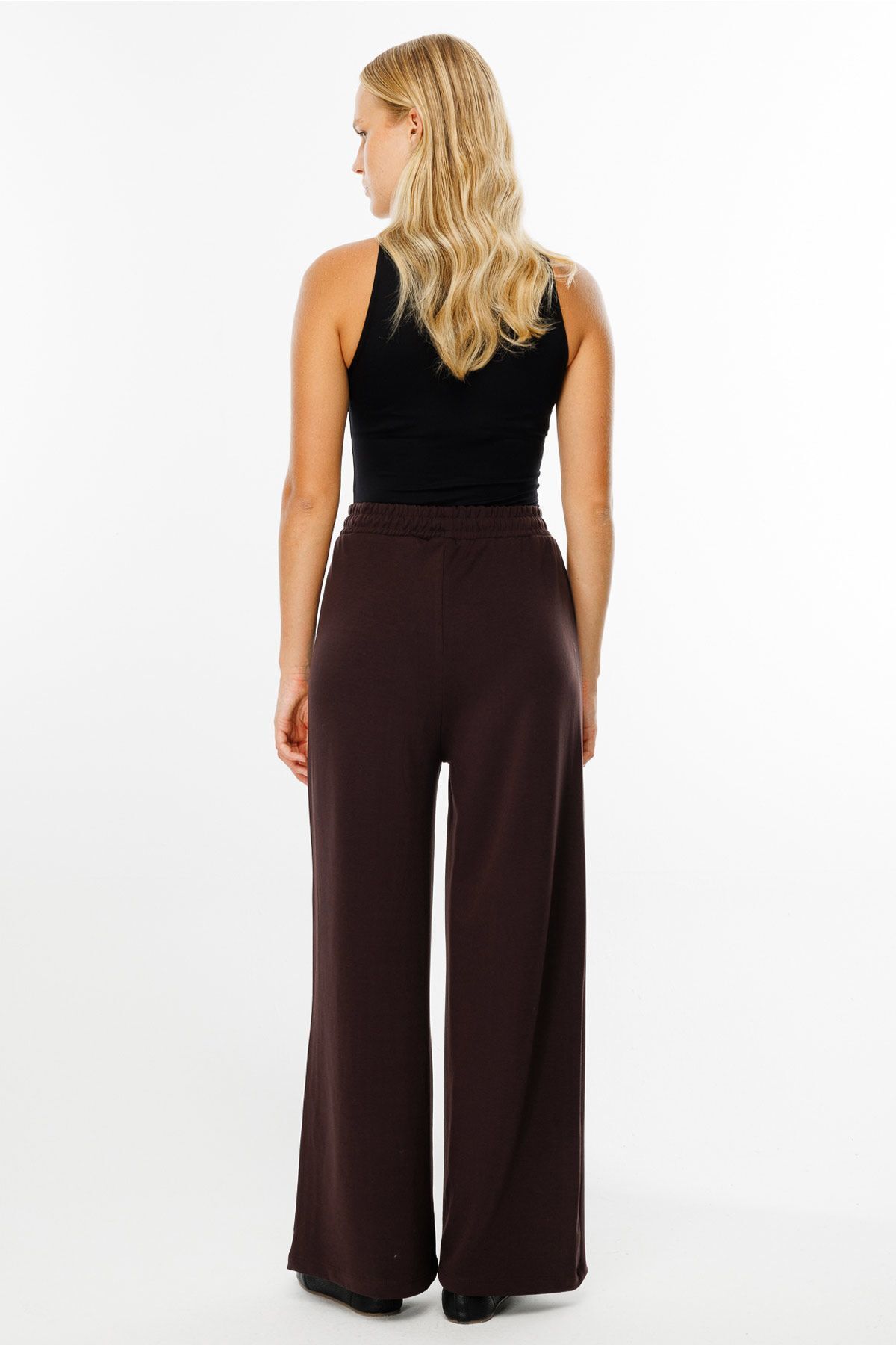 Hooopstore-Pantaloni compacti din bumbac Bitter Brown - Talie elastică 6