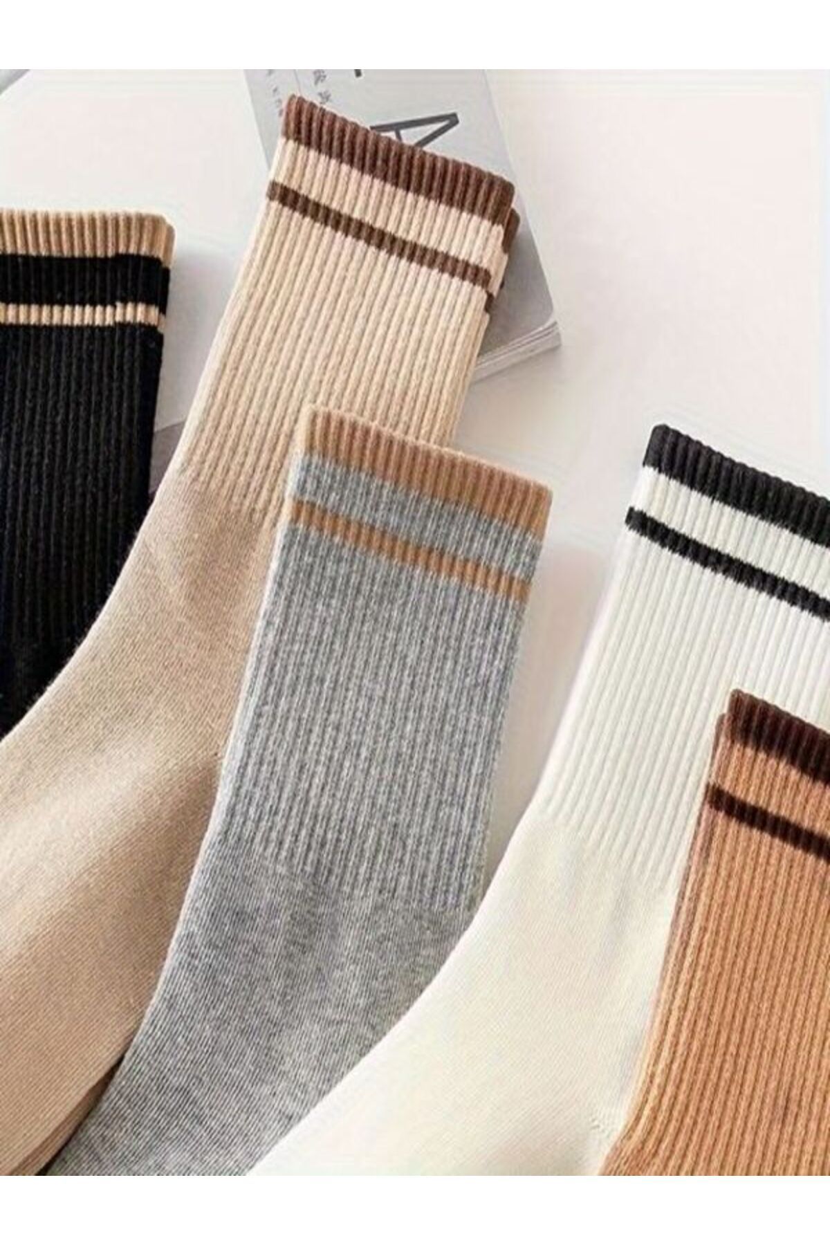 Sky Socks-Комплект от 5 зимни плетени тенис чорапи с дебела подметка 2