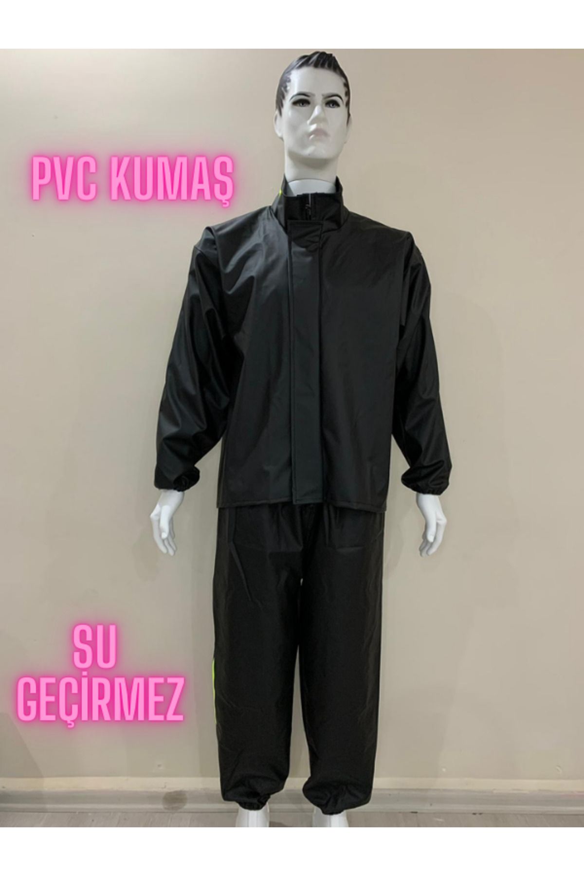 NGV Motorcu Yağmurluğu - Esnek Kalın Kumaş - Rüzgar ve Su Geçirmez - Yüksek Kalite - Alt Üst Takım