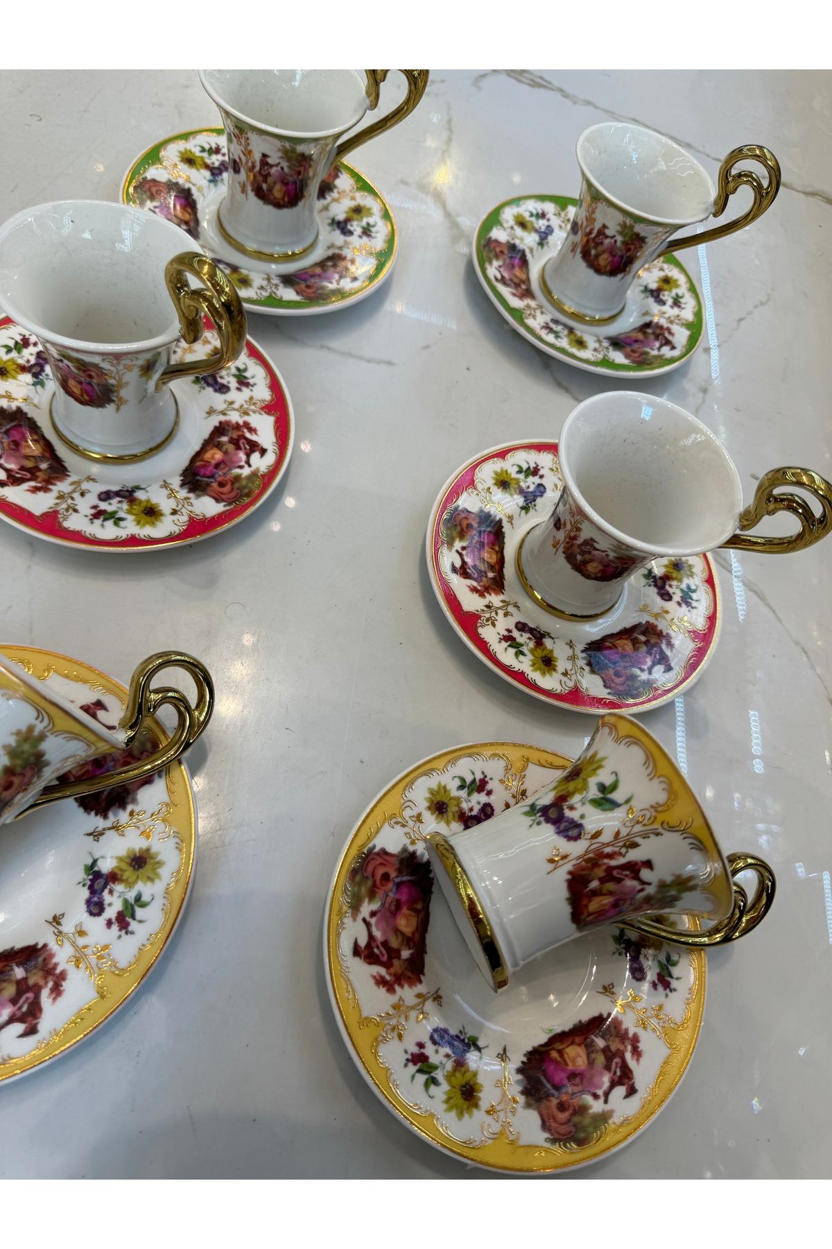 hediye ESTERHOMEDECOR 6 kişilik porselen kahve fincan takımı - Fiyatı ...
