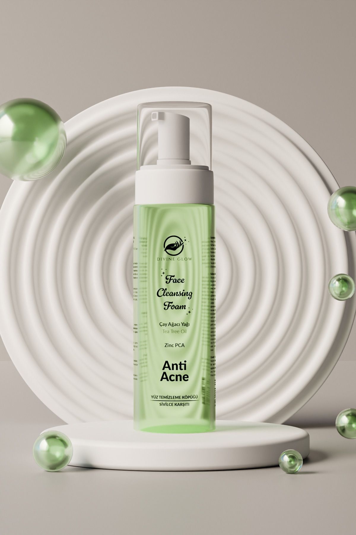 Divine Glow-200 ml Tea Tree Oil and Zinc Pca Facial Cleansing Foam for Oily and Combination Skin 3