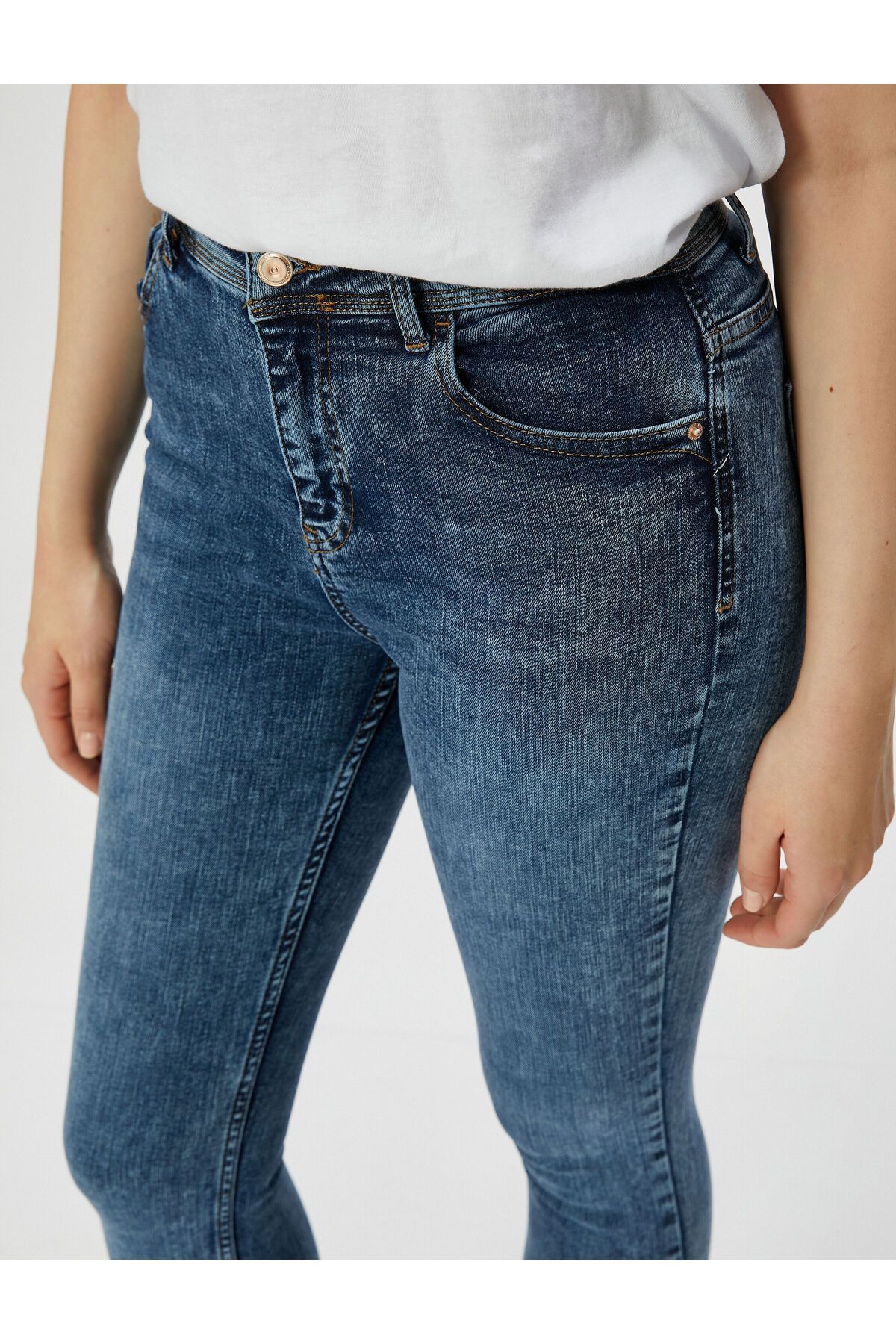 Yüksek Bel Kot Pantolon Dar Paça - Carmen Jeans