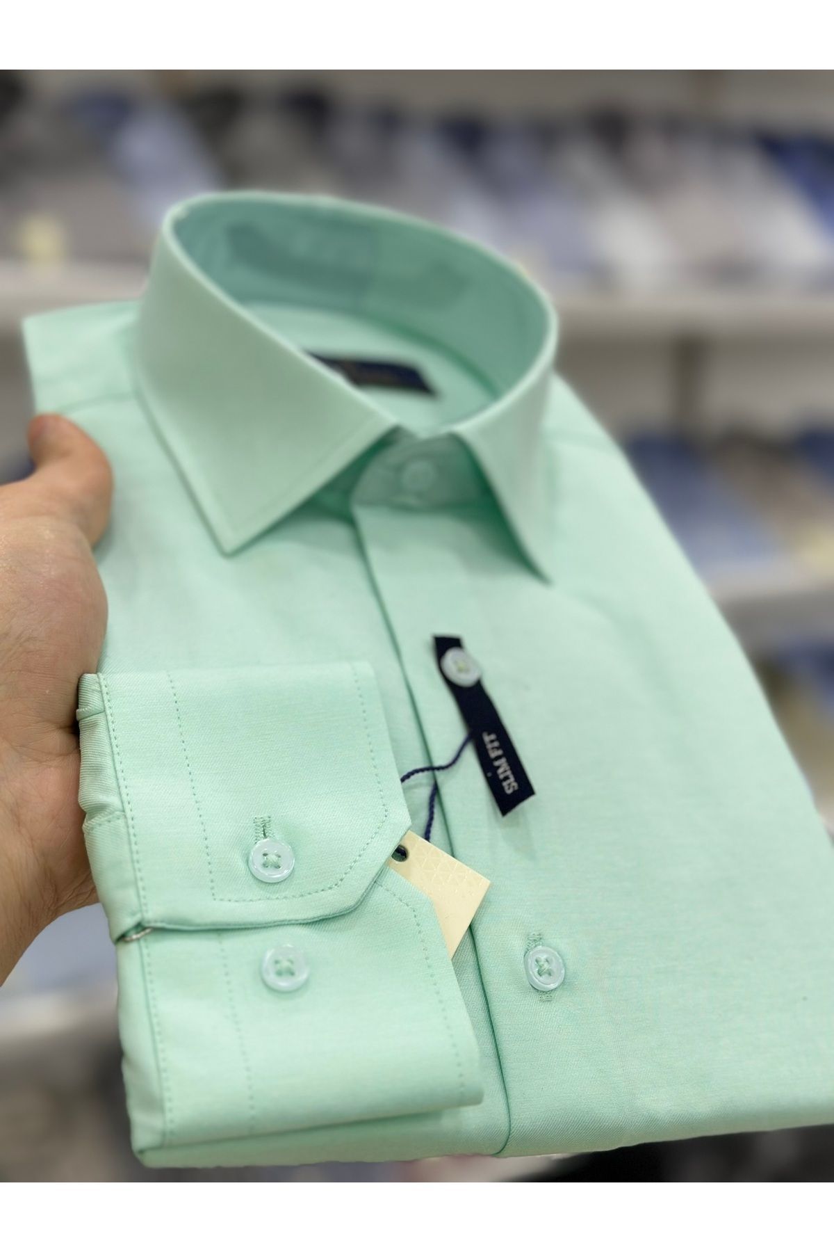 Daflin-Light Green Men's Shirt - Slimfit 3