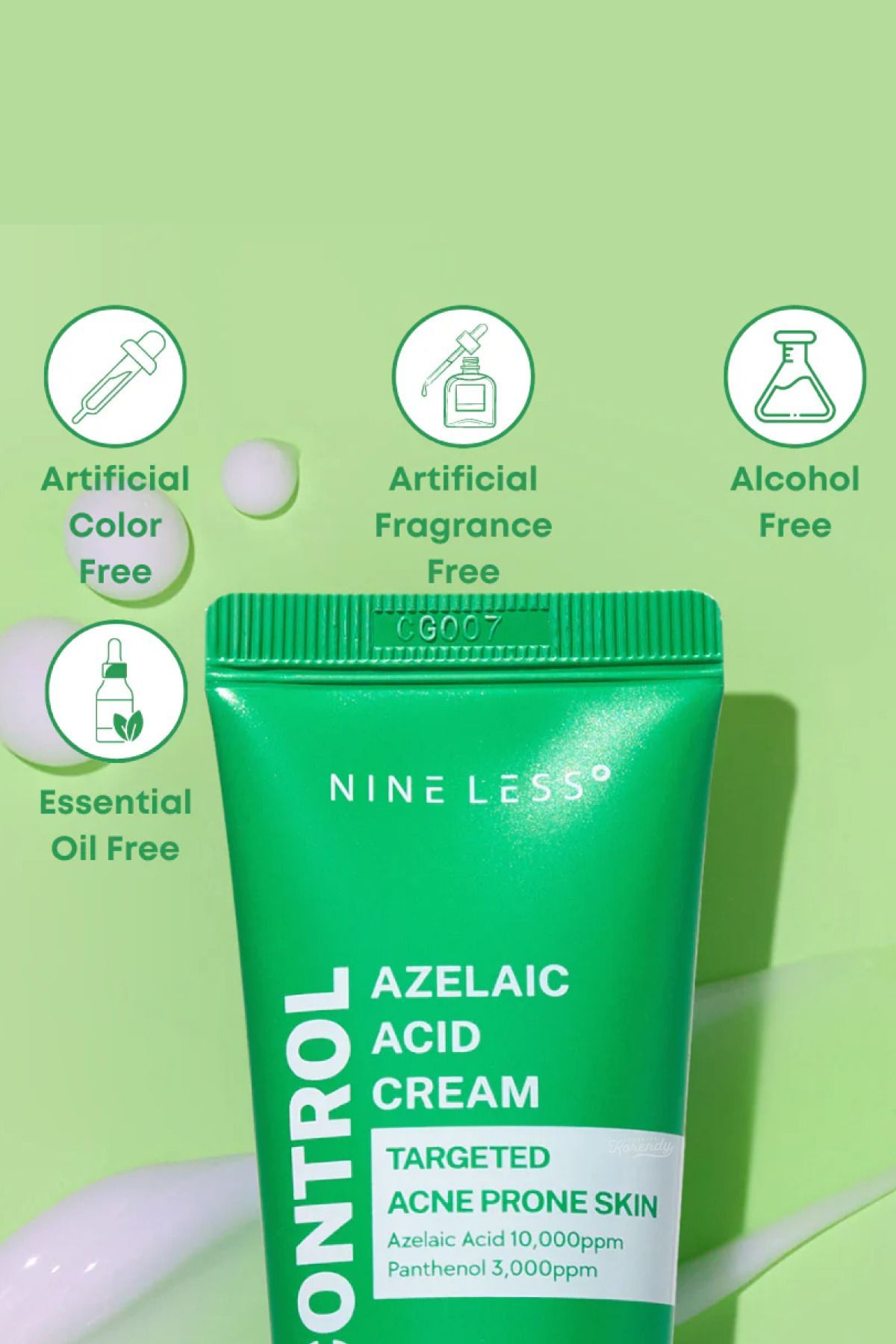 A-Control Aze-Laic Acid Cream-Azelaic Acid کرم ضد التهاب که پوست را صاف و شفاف نگه می دارد 50ml Nineless