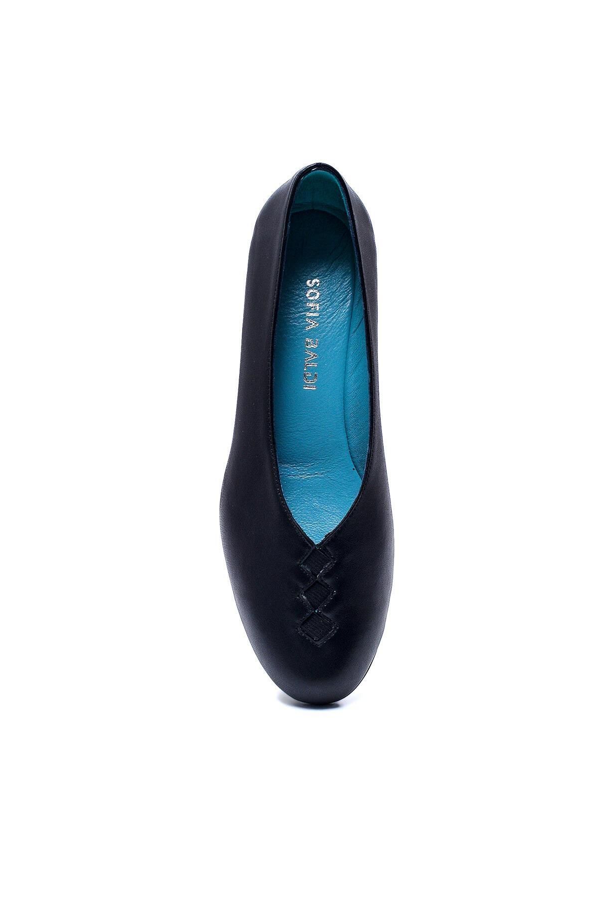 Sofia Baldi-Delte Black Leather Women's Padded Heel 4