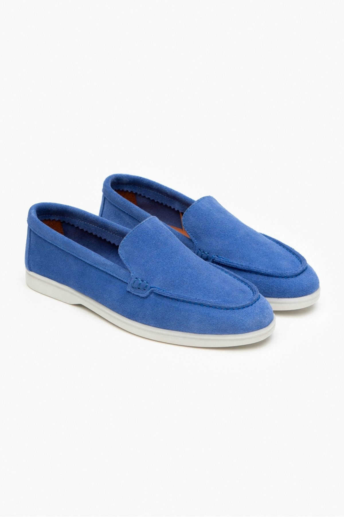 NİŞANTAŞI SHOES-Vayne-Ballerinas aus echtem Leder – Saks Blue, flache Sohle, Damen 5