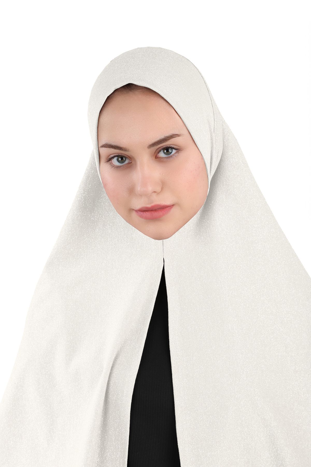 Ecardin-Glitter Premium Scarfs Hijab Turban - St 558 Cream 1