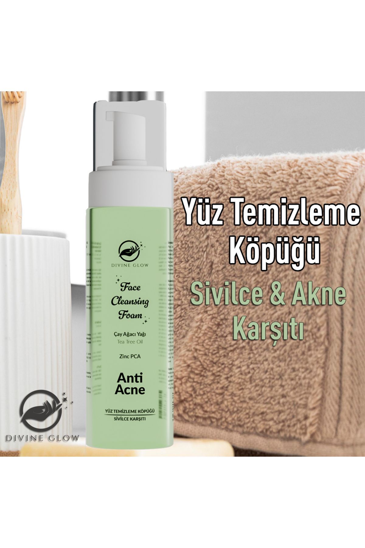 Divine Glow-200 ml Tea Tree Oil and Zinc Pca Facial Cleansing Foam for Oily and Combination Skin 5