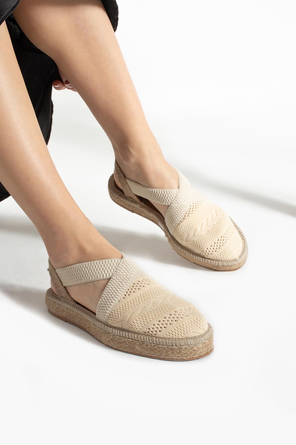 Glenz-Women's Knitted Sandals with Elastic Back TS1171 3