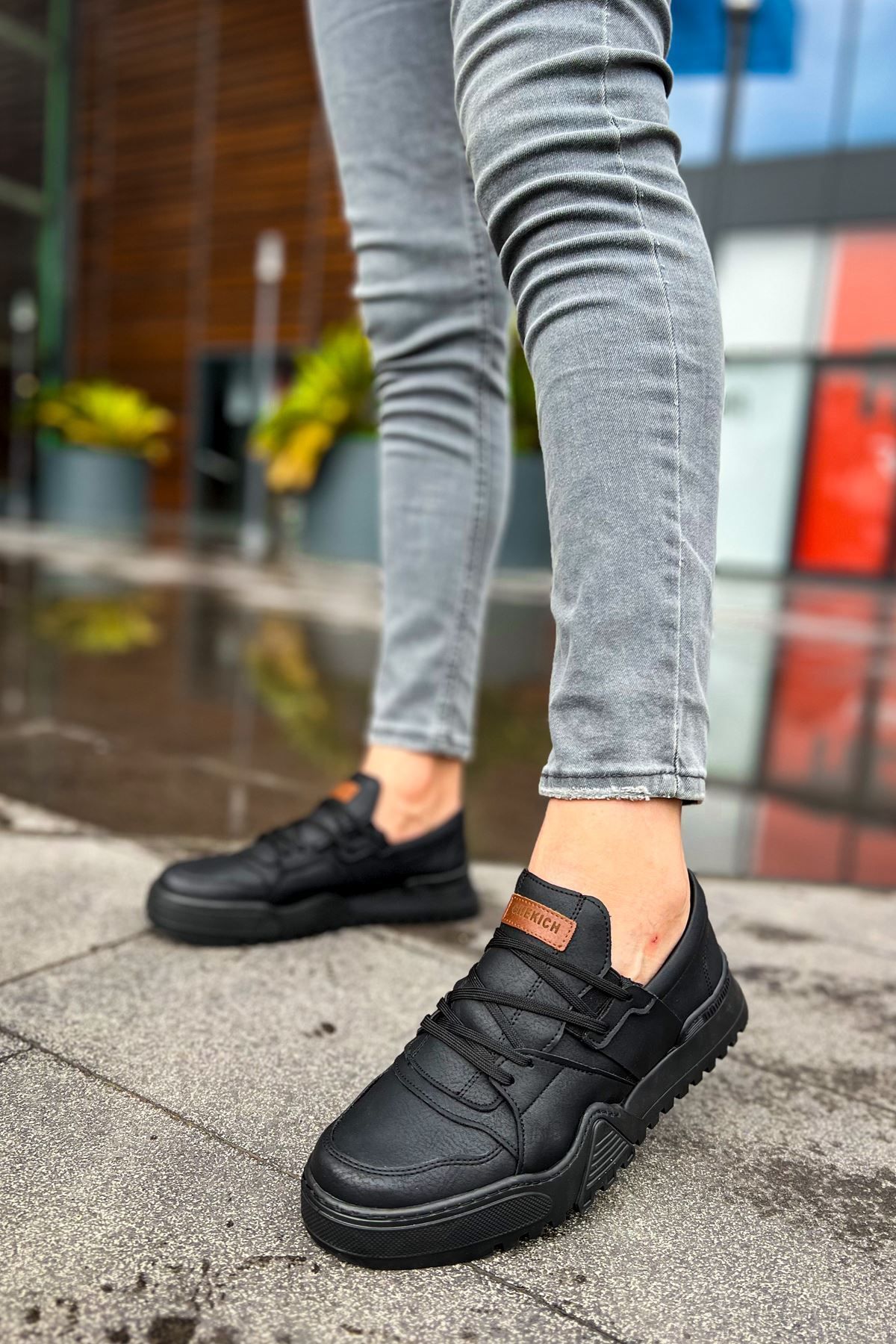 Paolo Zaccardi P067 Warrem Pantofi Pentru Bărbați - Talpă Ortopedică, Piele Casual, Pantofi Sport Negri Cst Masculin - 41
