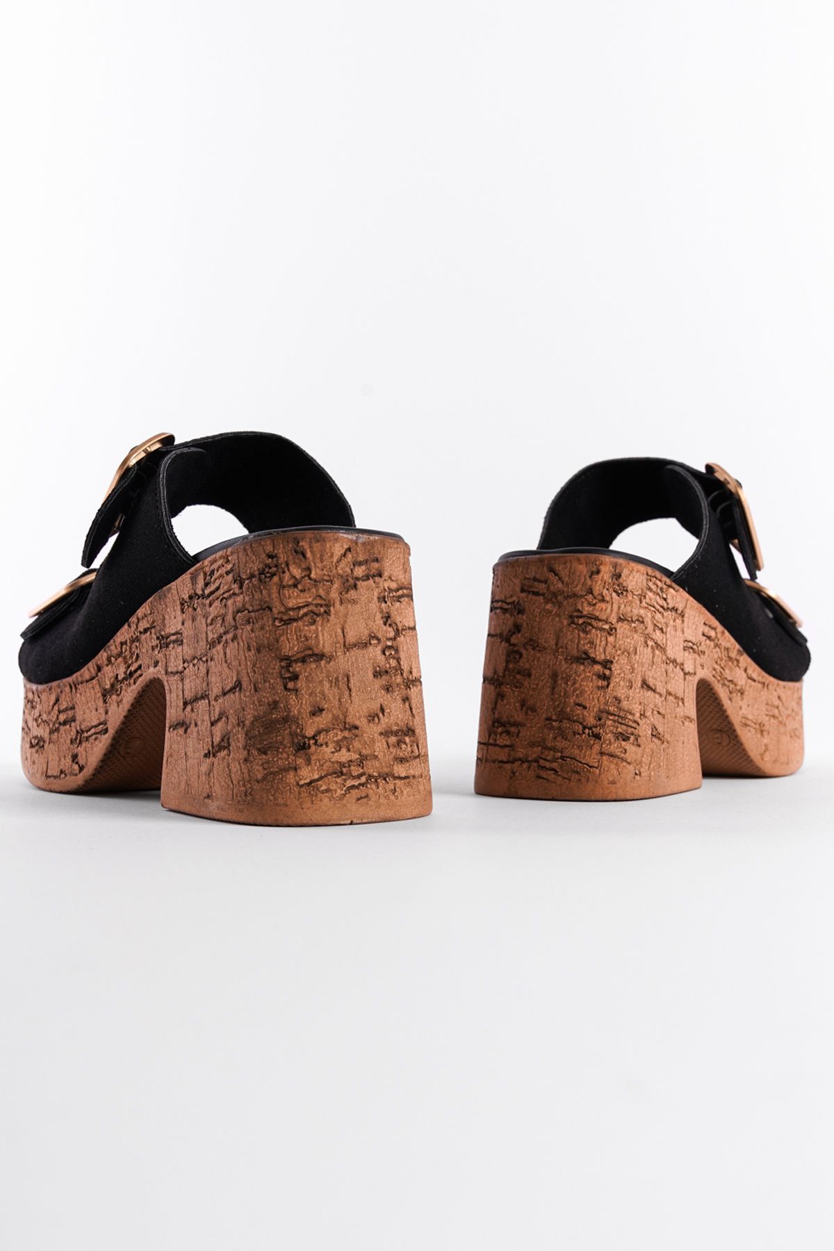 دمپایی مشکی زنانه گروه دو باند مبتنی بر سکوی قارچ Capone Outfitters