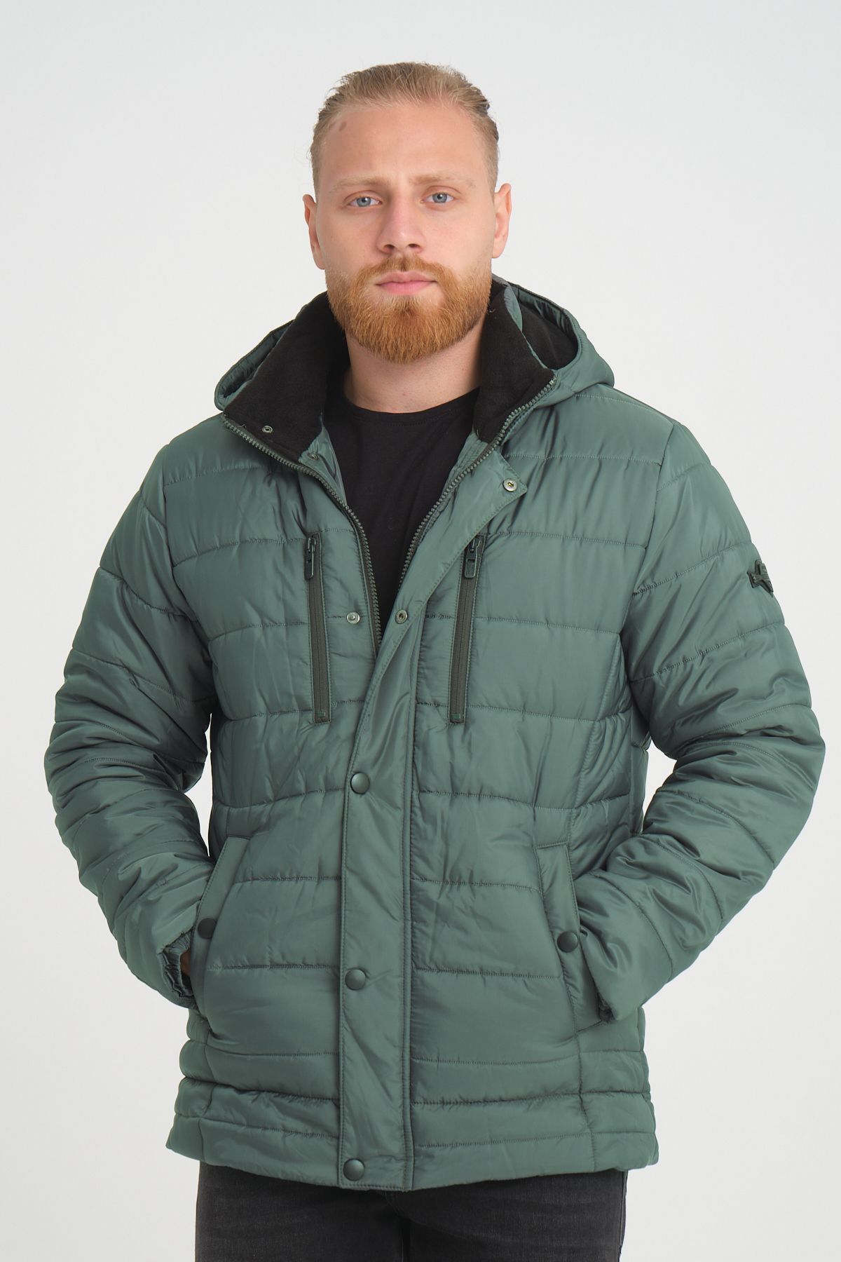 Wise-Pánská fleecová bunda s kapucí – 100% polyester 7