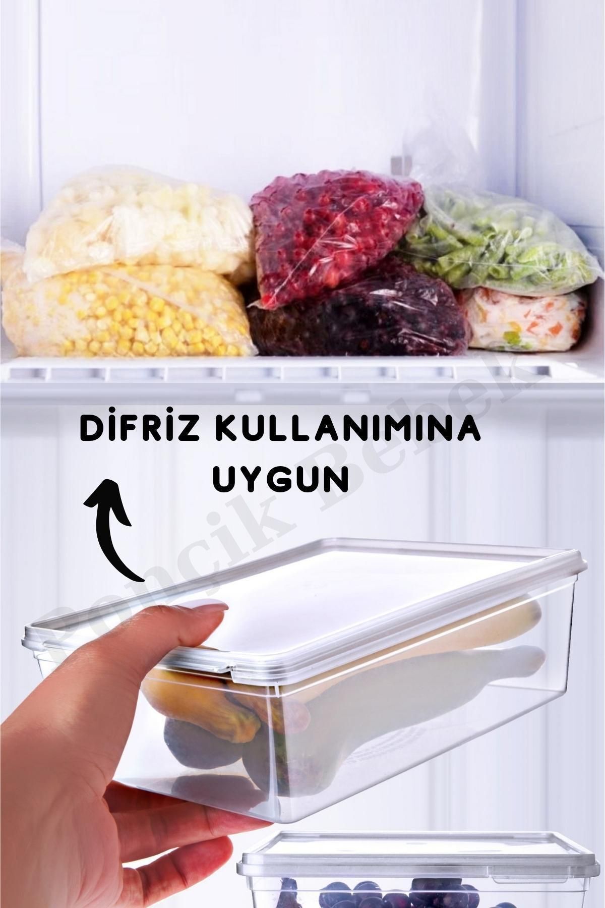 PONÇİK STORE-2Lt Capacity Set of 5 - Storage Container Suitable for Deep Freezer 5