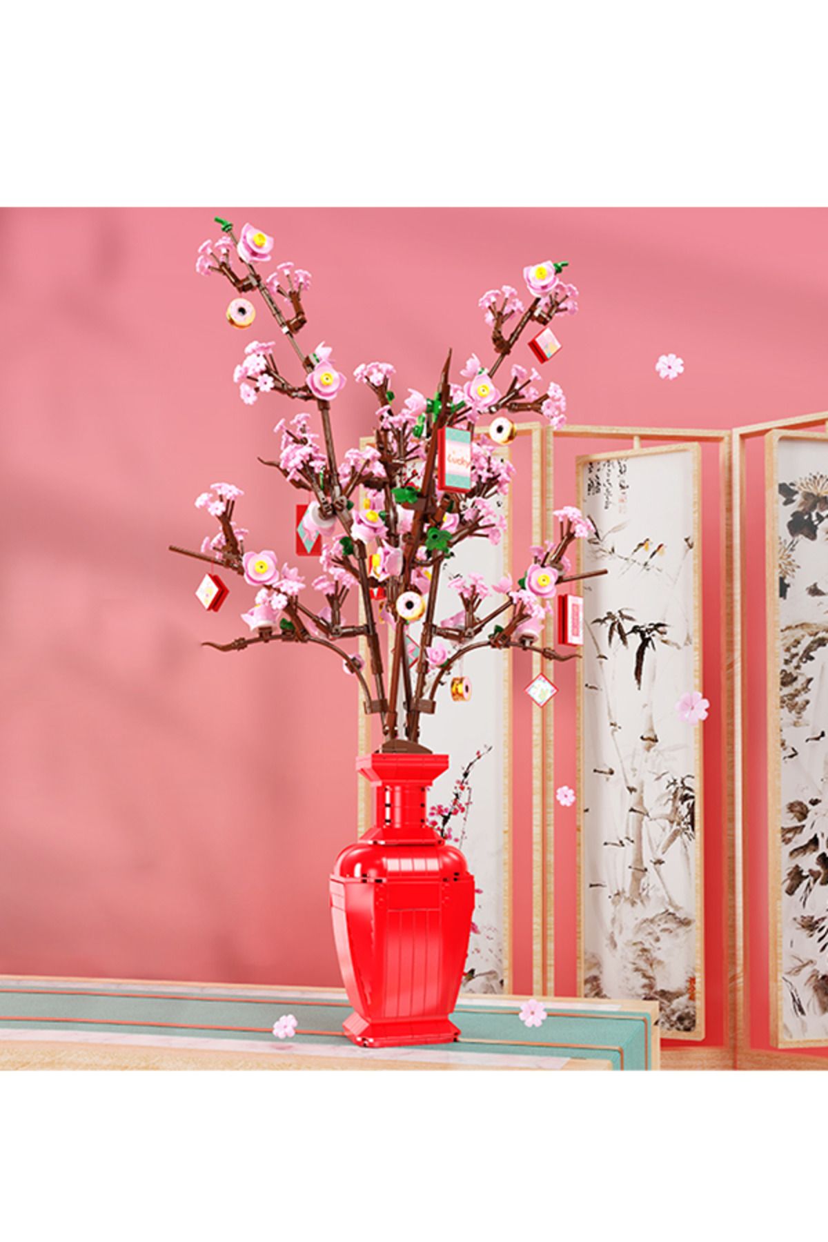 Gokidy-Block Flower - Sakura Wish Branches with Vase 1