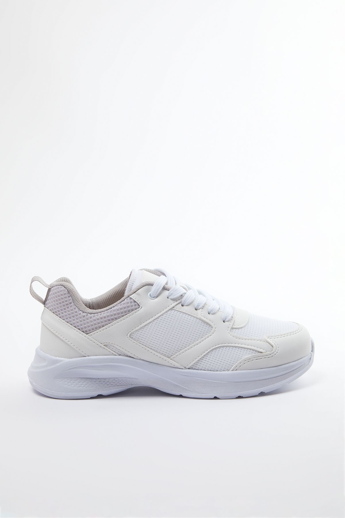 TRENDYOL SHOES-Ecru Lace-Up Γυναικεία αθλητικά παπούτσια για τρέξιμο TAKAW25SN00009 5
