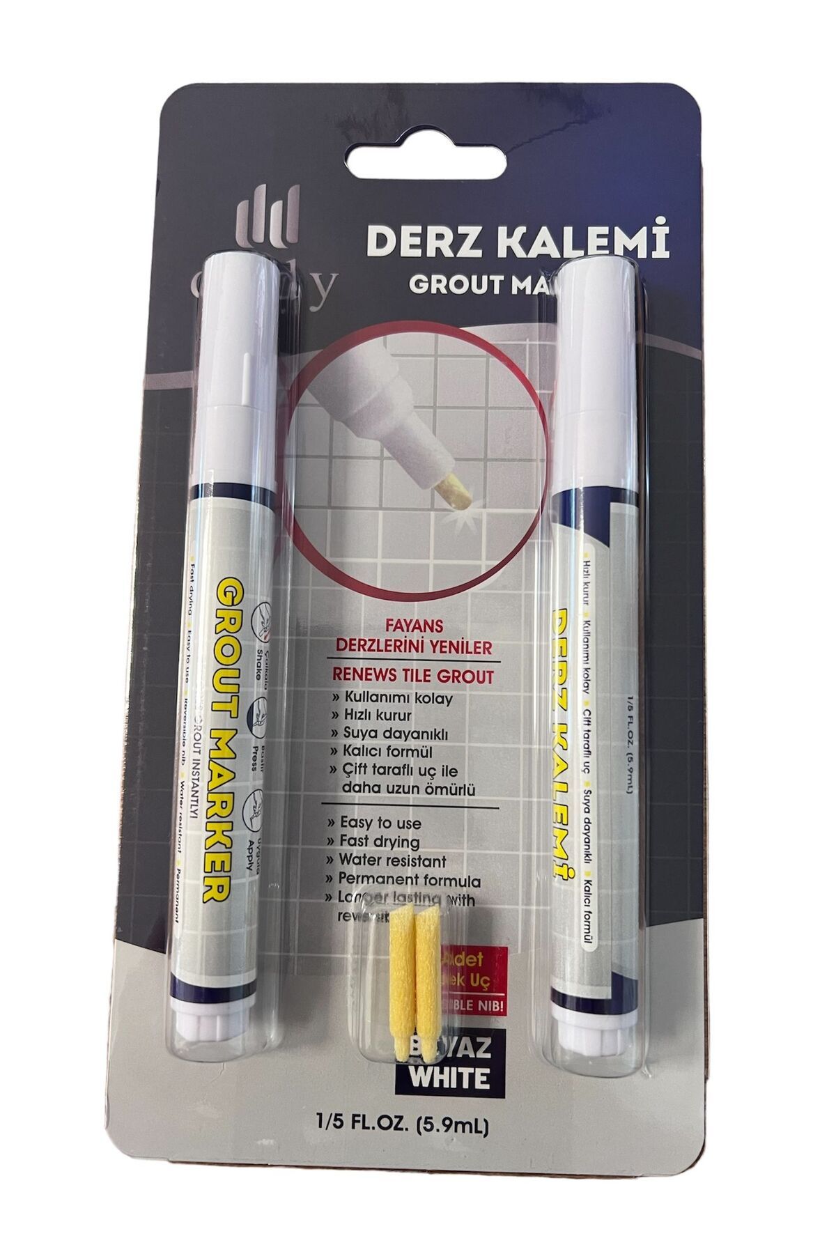 dudy 2'li Beyaz Fayans Derz Yenileme Kalemi