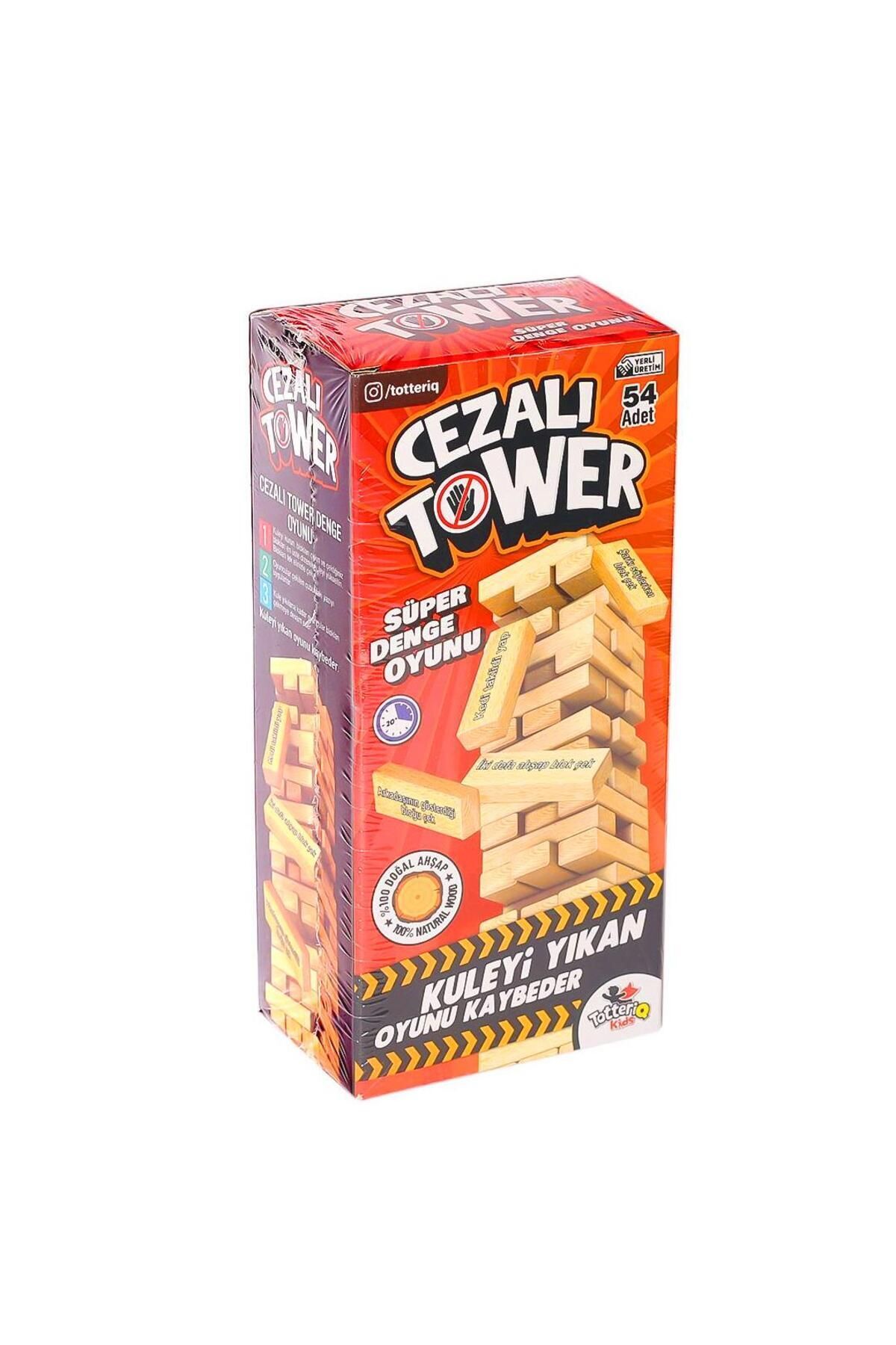 TOTTERİQ Cezalı Jenga Denge Oyunu cezalı Tower Büyük boy 54 parça