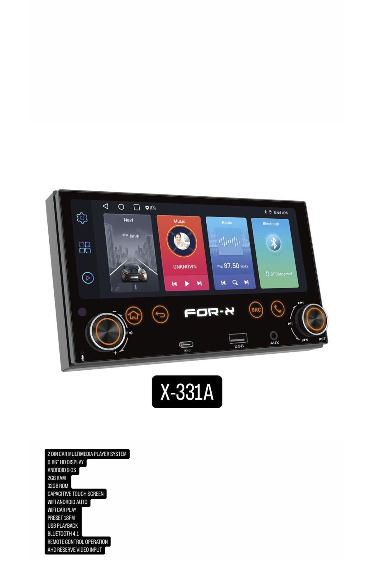 For-X X-331A FOR-X Uyumlu OTO DABIL TEYP YENİ SERİ KAMERA