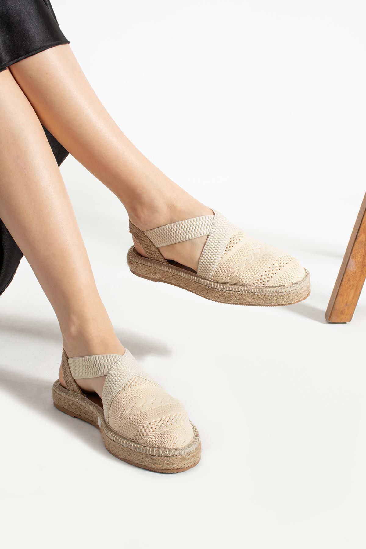 Glenz-Women's Knitted Sandals with Elastic Back TS1171 2