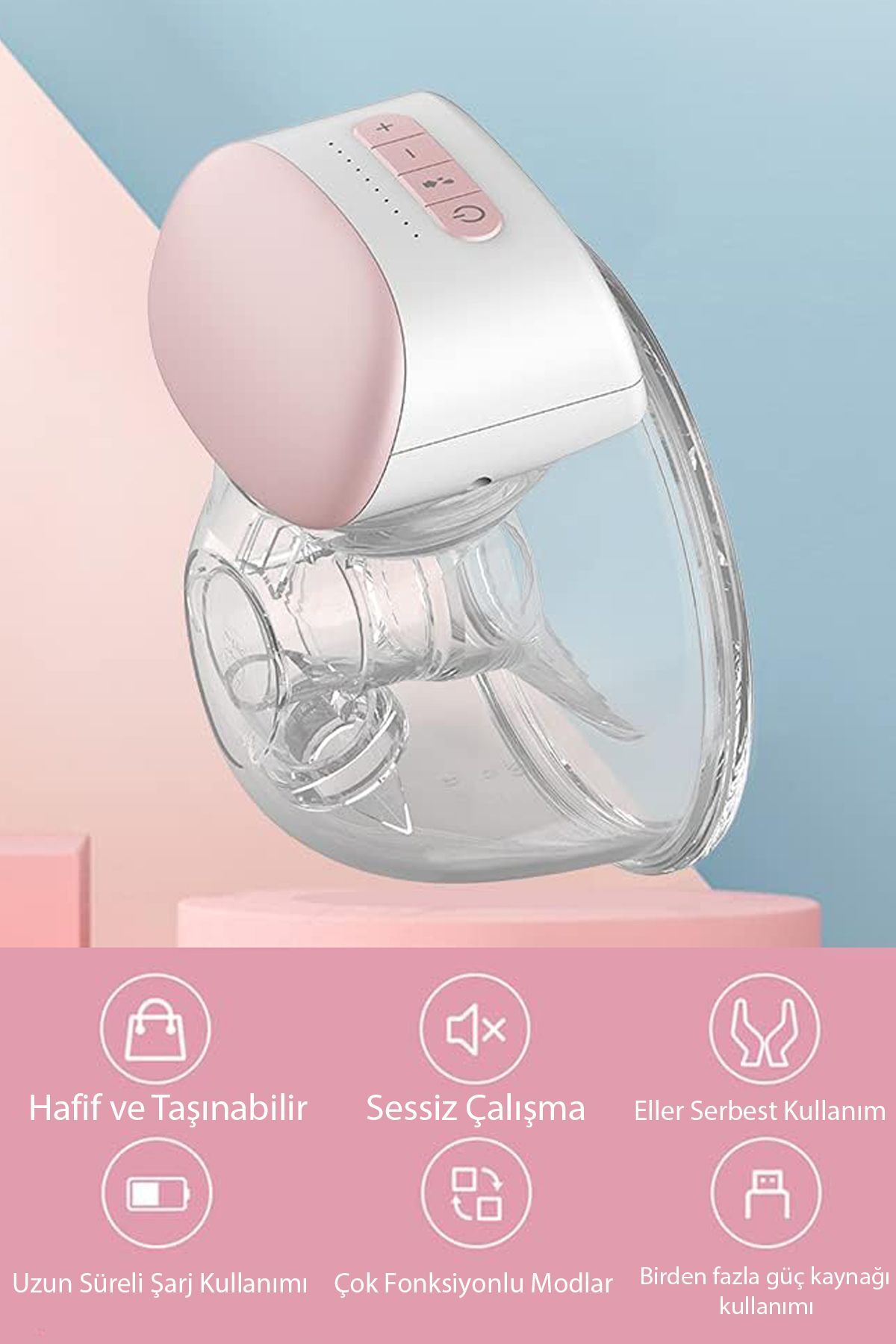 Bebebao P1 X 2 Adet Giyilebilir Elektrikli Göğüs Ve Süt Sağma Pompası 240ml Otomatik (TÜRKİYE GARANTİLİ) fotoğrafı 2 (önizleme)