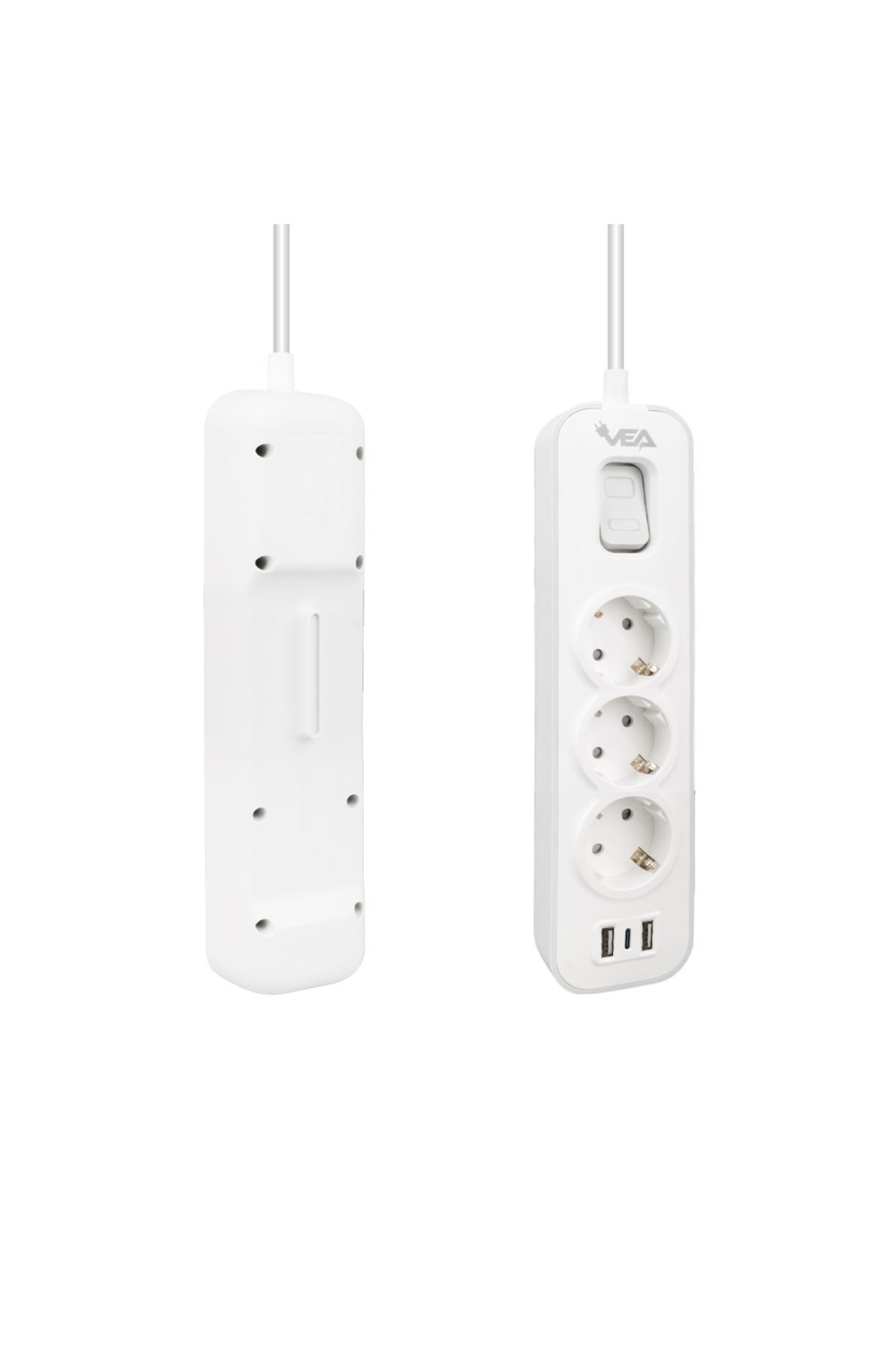 VEA-Ve-nova103u A Classy 3-Piece 2-USB Switch 1.5 Meter Current Protected Group Socket - Made in Malaysia 3