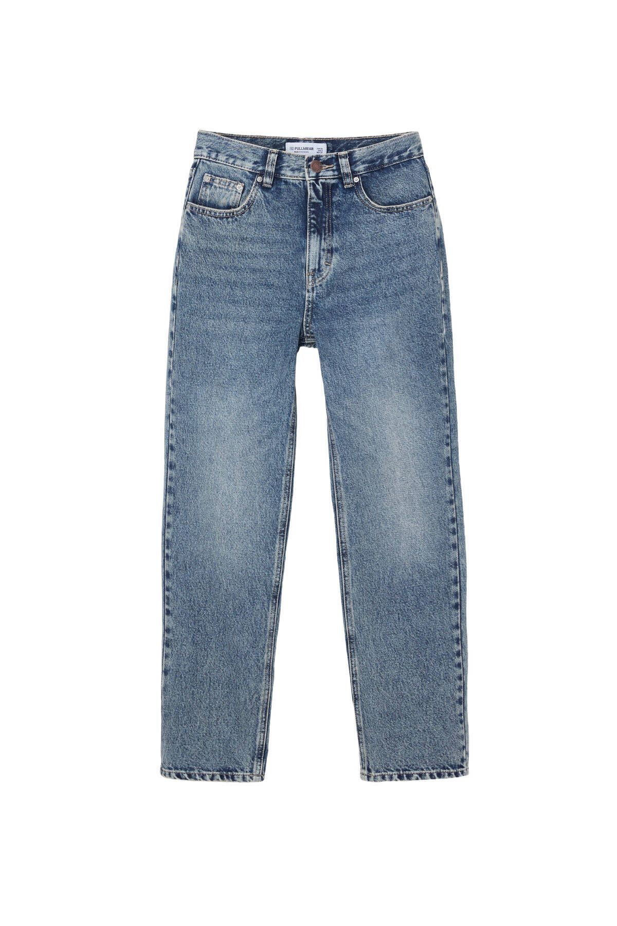 Yüksek Bel Mom Fit Jean