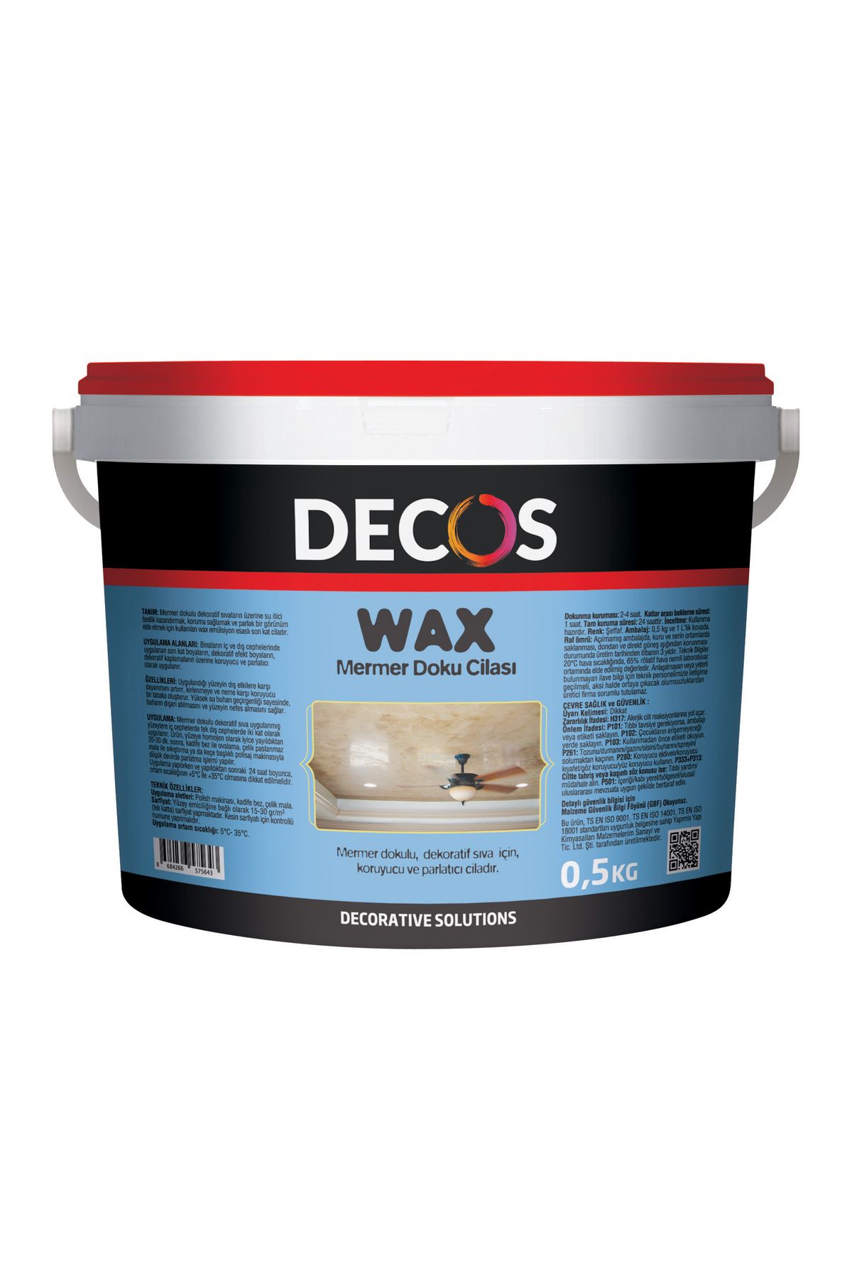 DECOS WAX - Mermer Görünümlü Efekt Kaplama Cİlası