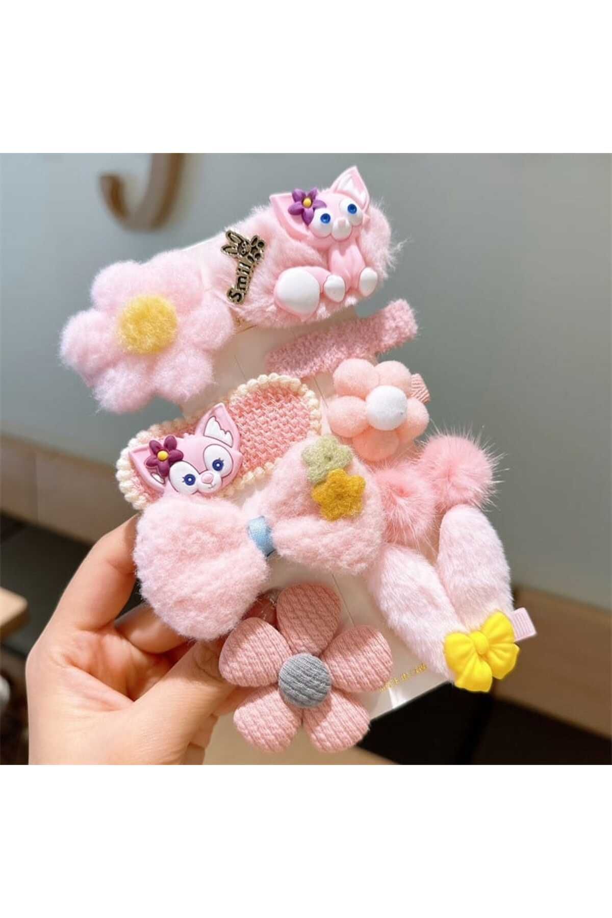 おまとめ５点セットMisukiさん ASEL COLLEZİONE 8Adet Set Karikatür Hairclip peluş çocuk şaç