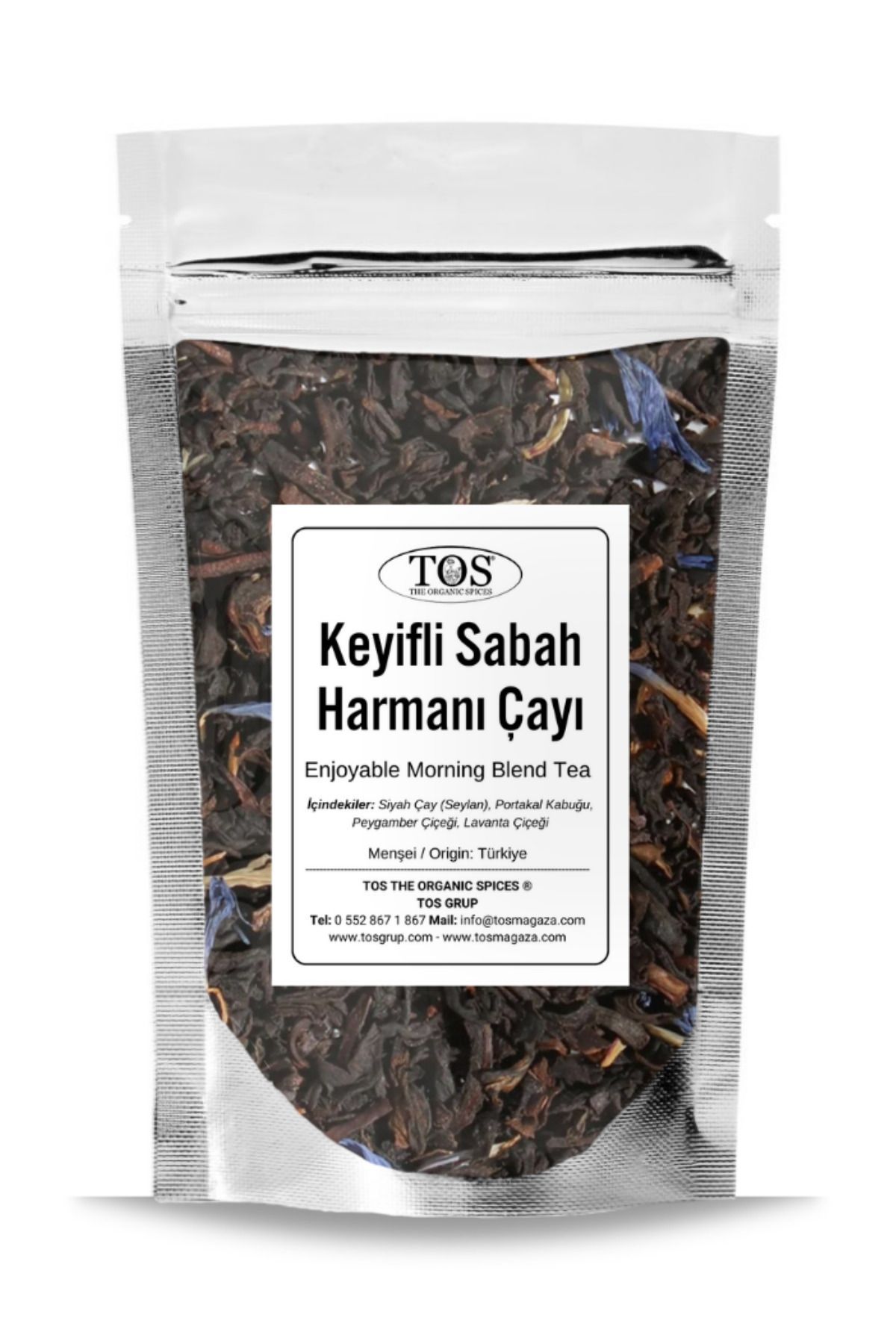 TOS The Organic Spices-Joyful Morning Tea Blend - Delightful Morning Blend Tea 100Gr (1. Quality) 1