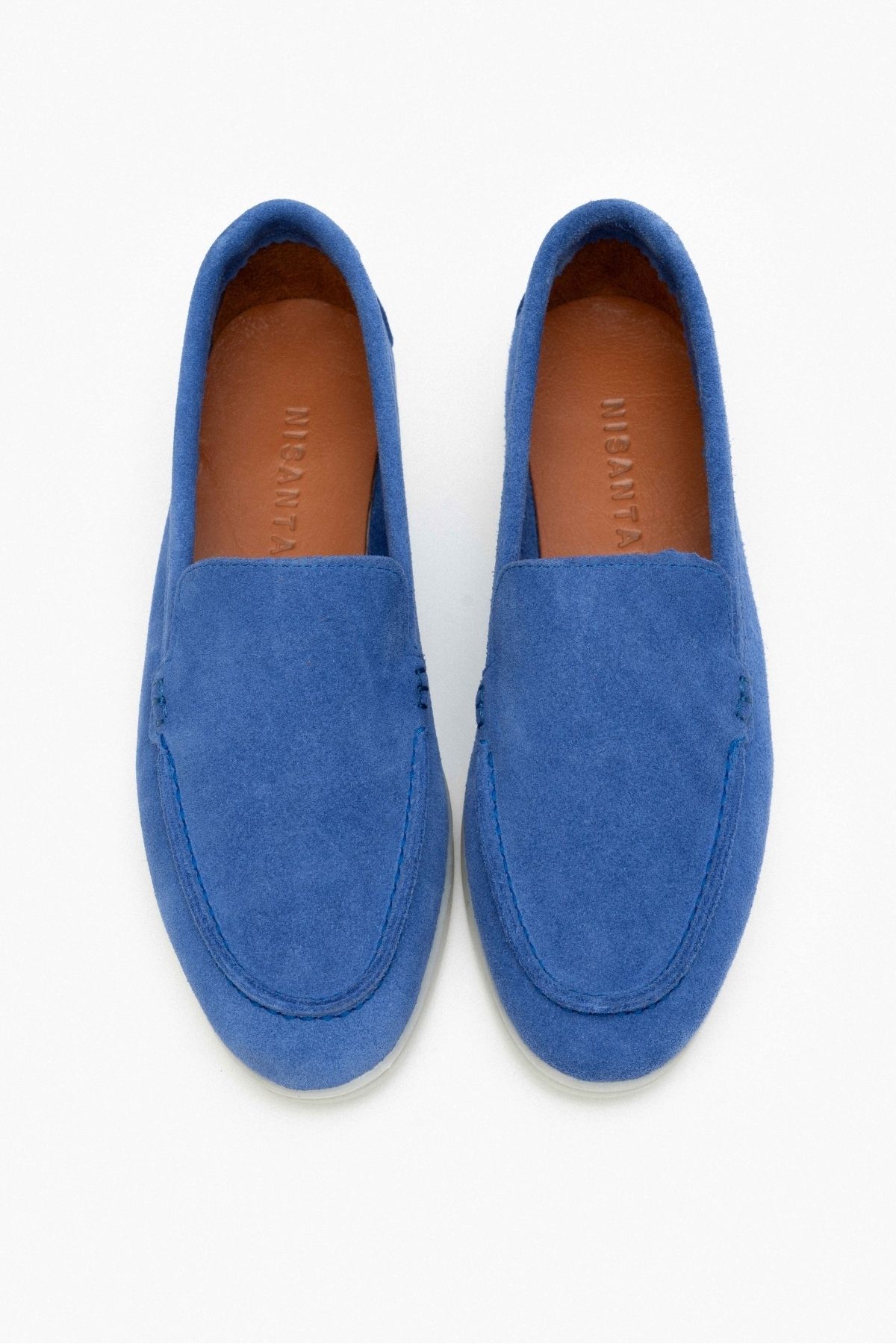 NİŞANTAŞI SHOES-Vayne-Ballerinas aus echtem Leder – Saks Blue, flache Sohle, Damen 7