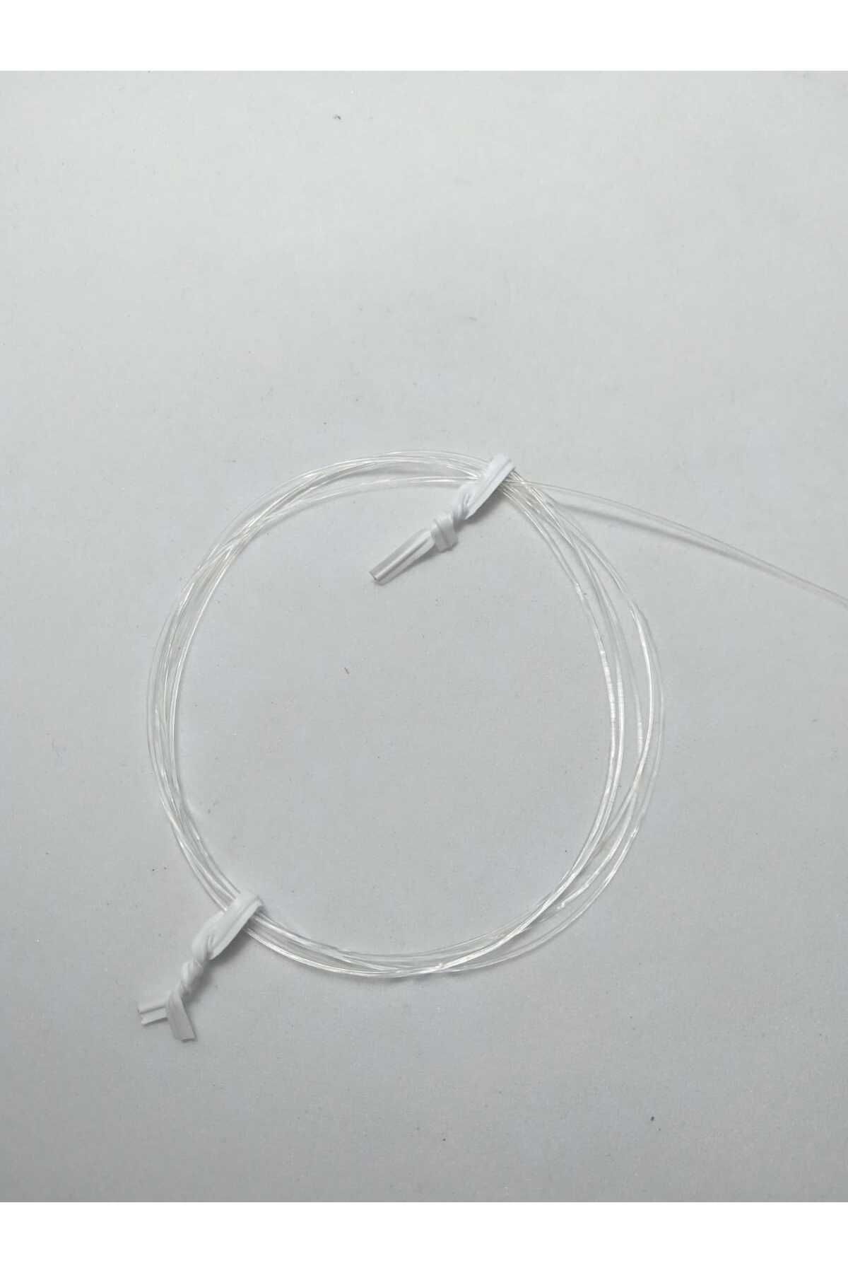 0.8 Mm Şeffaf Lastik Misina 1 Metre Bileklik Tesbih Ipi Misinası