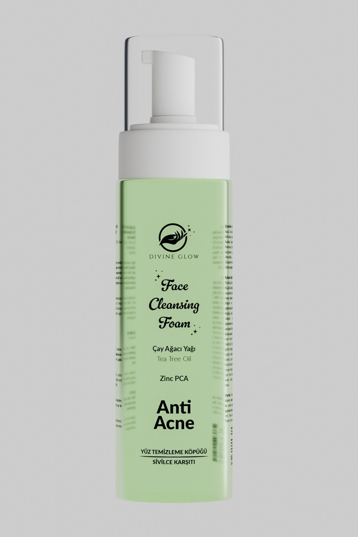 Divine Glow-200 ml Tea Tree Oil and Zinc Pca Facial Cleansing Foam for Oily and Combination Skin 2