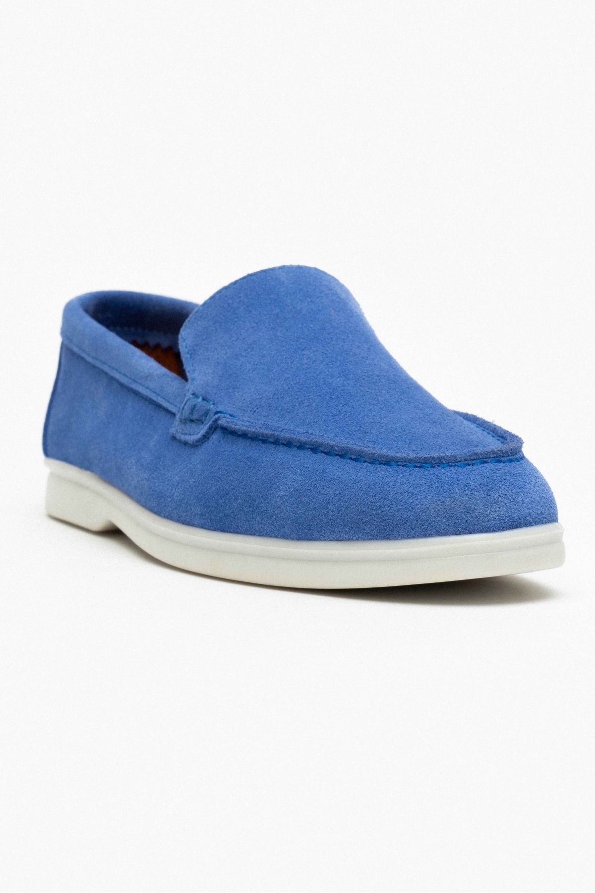 NİŞANTAŞI SHOES-Vayne-Ballerinas aus echtem Leder – Saks Blue, flache Sohle, Damen 6