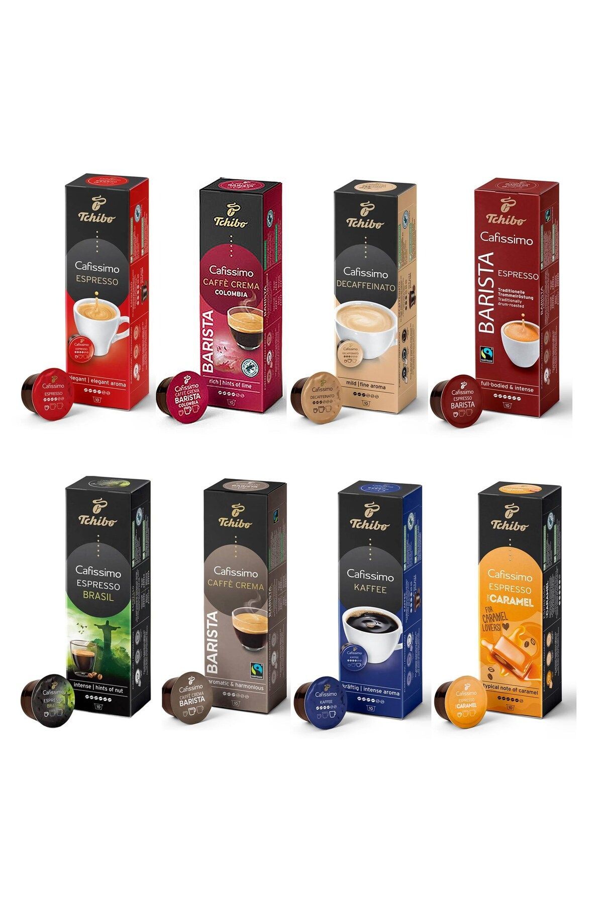 Tchibo Cafissimo 8 Piece Coffee Capsule Set 8X10 Pieces 80 Capsules Trendyol