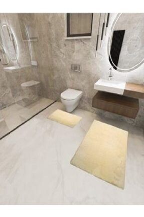 2'li Büyük Xlboy Banyo Takımı(80x120)(80x50)vizon SOFTCARPETXLVZN