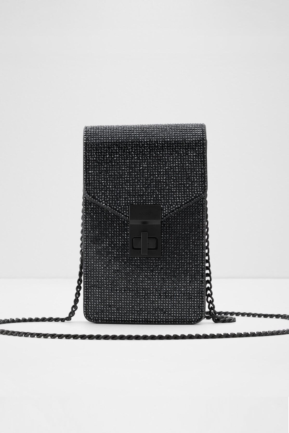 کیف آلدو زنانه کوچک مجلسی نگین دار مشکی Aldo