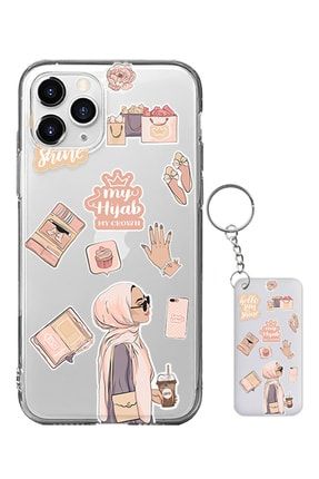 Iphone 11 Pro Max Hijap Girl Desenli Silikon Kılıf ESCVR-SFF1-12