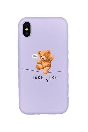 Iphone X Take Risk Teddy Bear Tasarım Baskılı Lansman Kılıf KC132-ix
