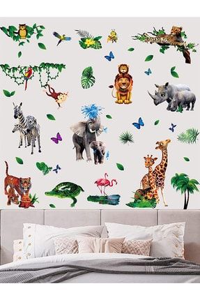 Safari Animal World Mega Set Duvar Çıkartmaları KTS7281228