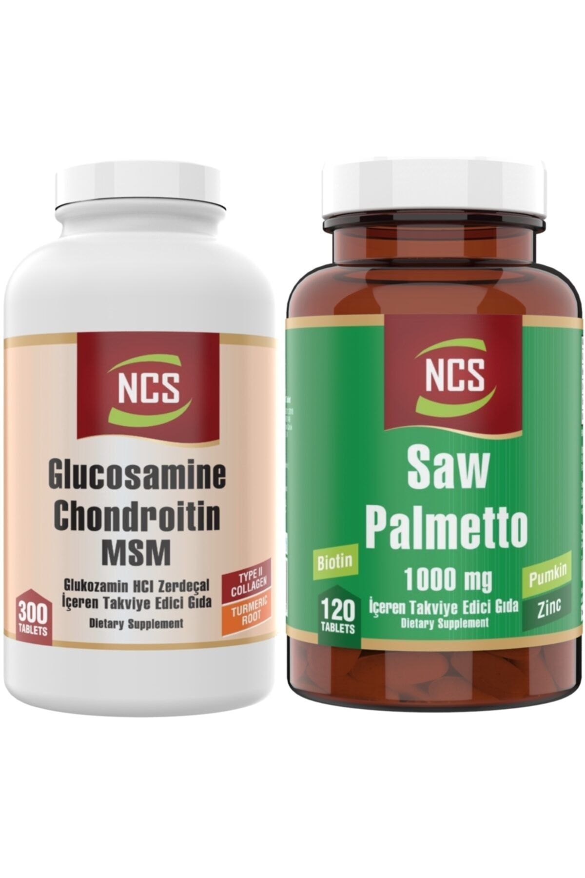 NCS Saw Palmetto Pumpkin Biotin Zinc 120 Tablet+glucosamine 300 Tab