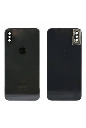 Iphone X Uyumlu Arka Pil Kapağı Full Kamera Lensli Siyah 3351